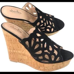 Charles David cut out slide wedges